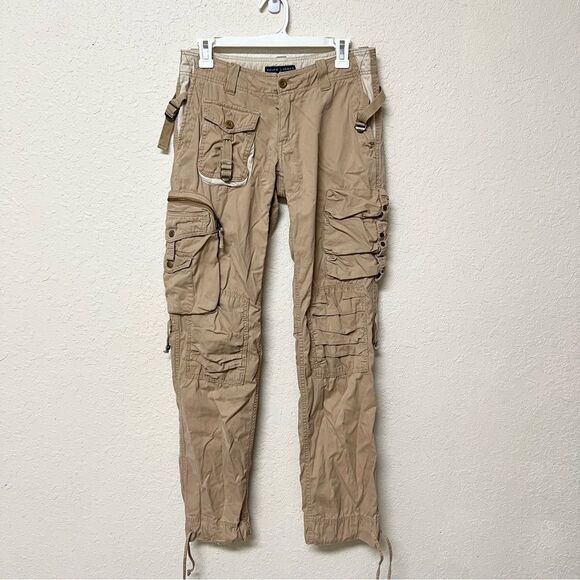 Ralph Lauren Blue Label Cargo Khaki Utility Military Tactical Y2K RARE Size 2 - Picture 1 of 7